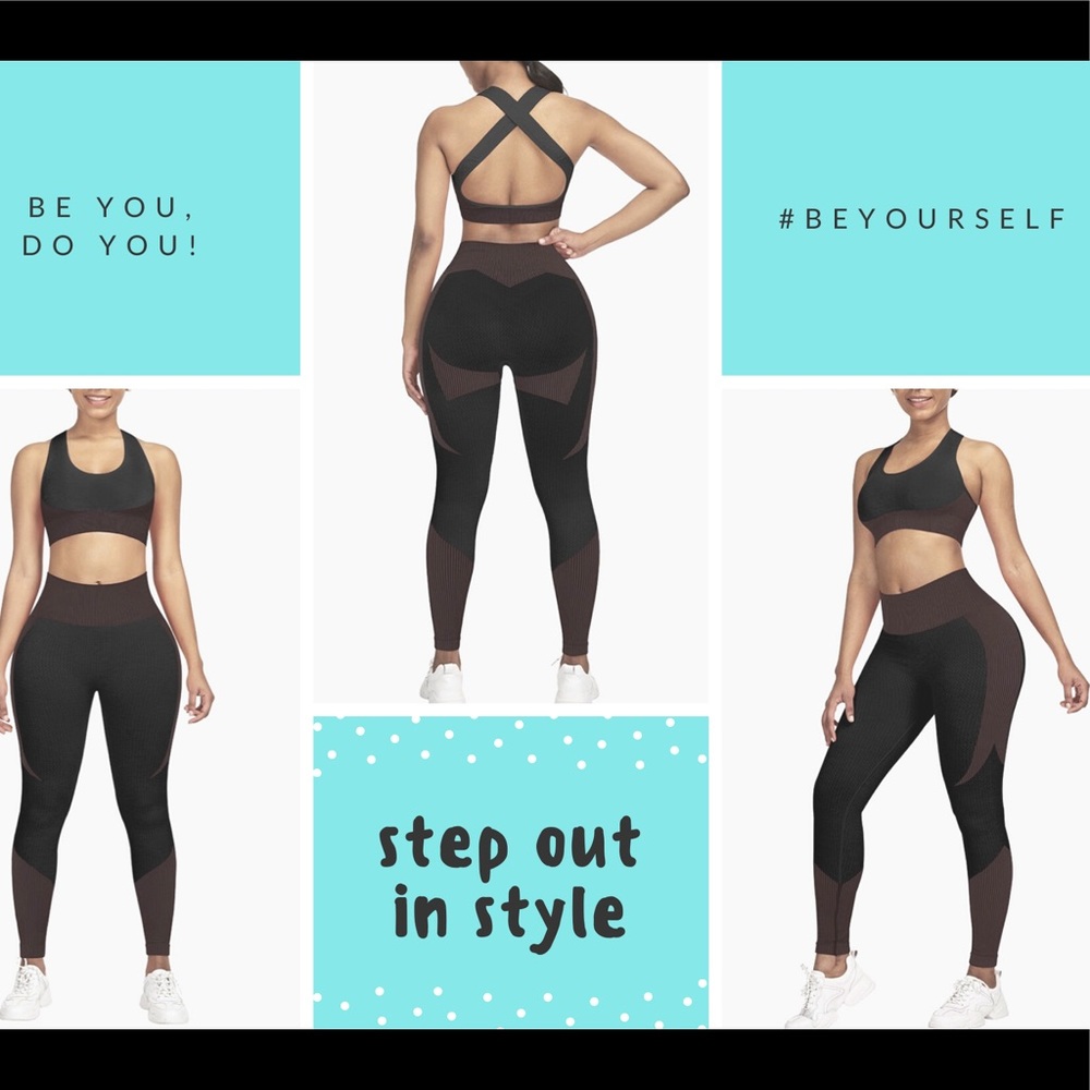 New Cross Back Yoga Bra Legging Set